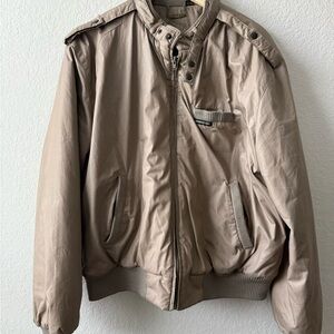 Members Only Light Brown Bomber‎ Jacket